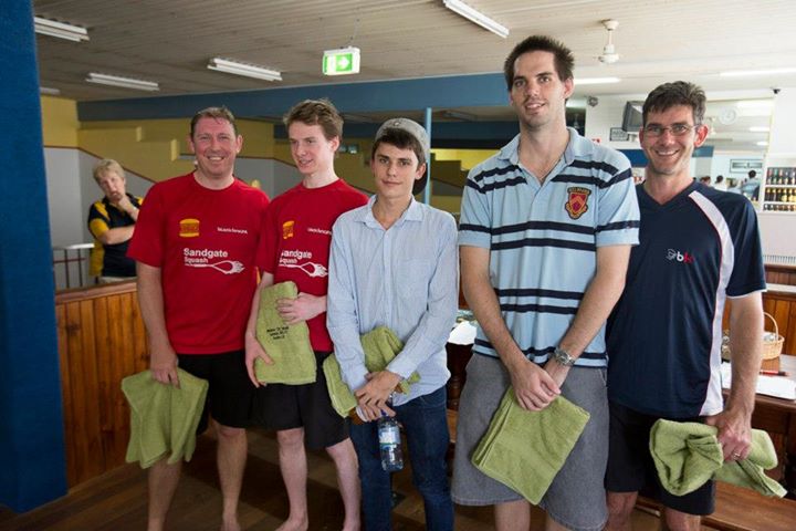 The Sandgate team (left to right): Darren Cook, Jordan Till, Josh Stack-Masula, Nathan Turnbull, Dan Karwalski.